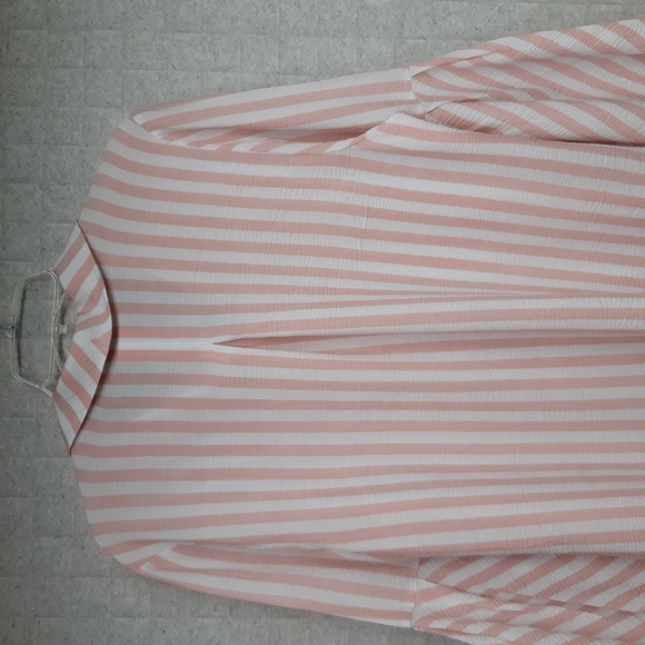 Chico's Blouse with Pink and White Stripes - Picture 5 of 7